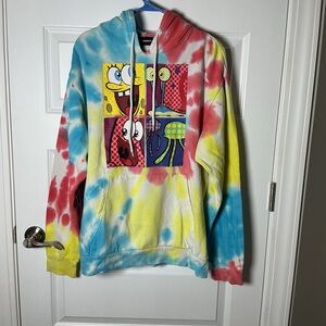 Nickelodeon Tie-Dye Hoodie with Sponge Bob Graphics
